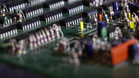 Circuit Board Extreme Close Up 4 Stock Footage 153490891