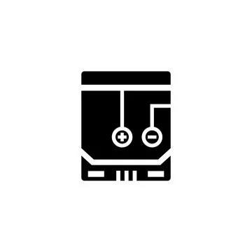 Circuit Board Flat Vector Icon Illustrazione stock