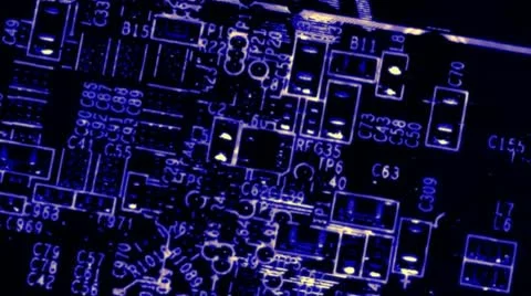 Circuit Board Flyover Stock Footage 10606902