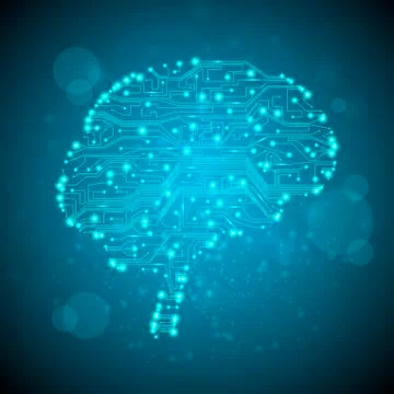 Circuit board, form of brain eps10 Stock Illustration