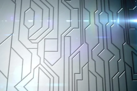 Circuit board on futuristic background Stock Illustration