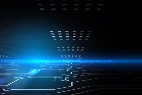 Circuit board on futuristic background Stock Illustration