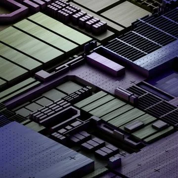 Circuit board futuristic server code processing. Multicolor technology Stock Illustration