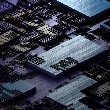 Circuit board futuristic server code processing. Multicolor technology Illustrazione stock