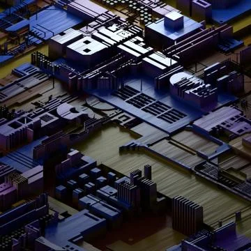 Circuit board futuristic server code processing. Multicolor technology Stock Illustration