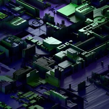 Circuit board futuristic server code processing. Multicolor technology Stock Illustration