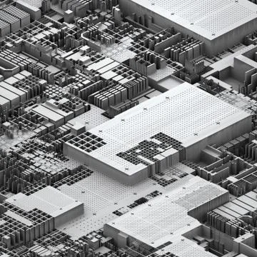 Circuit board futuristic server code processing. White technology background. 3d 库存插图