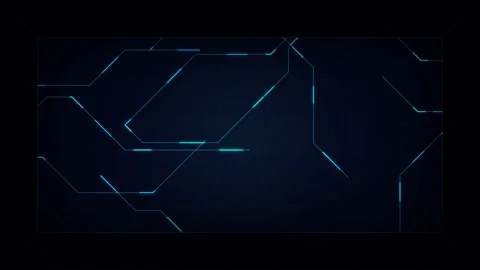 Circuit board glowing data pathways seamless loop motion background Stock Footage 345075670