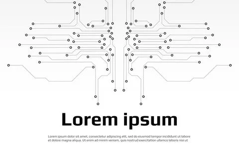 Circuit Board Hi Technology Grayscale Color Tone Pattern Vector Background Stockillustratie