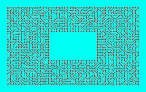 Circuit board as high tech minimalistic background Stock Illustration