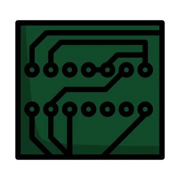 Circuit Board Icon Stock Illustration