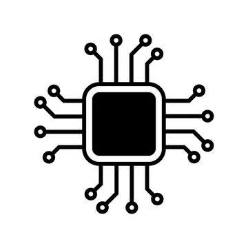 Circuit board icon, Technology and IT theme Stock Illustration