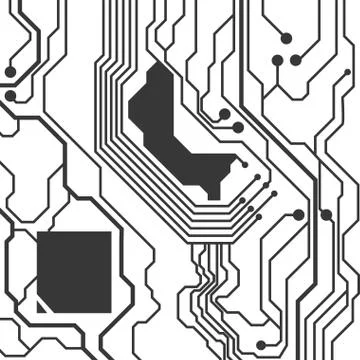 Circuit board icon. Technology design. Vector graphic 스톡 일러스트