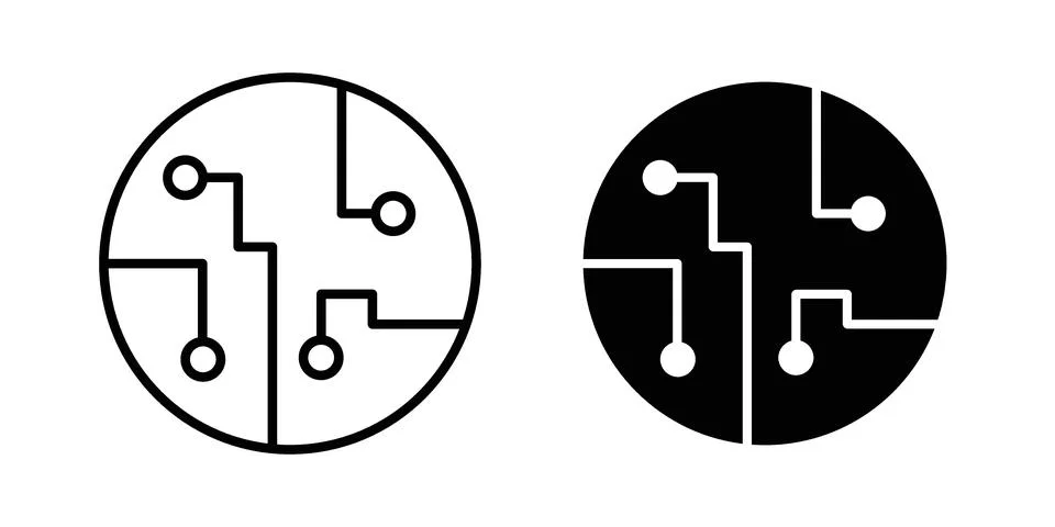 Circuit board icon vector design illustrations 库存插图