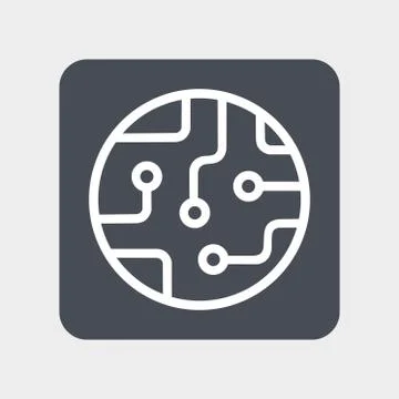 Circuit board icon vector Ilustração Stock