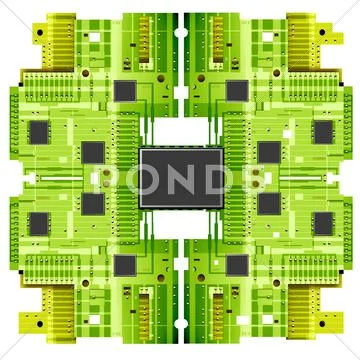 Circuit Board Stock Illustration