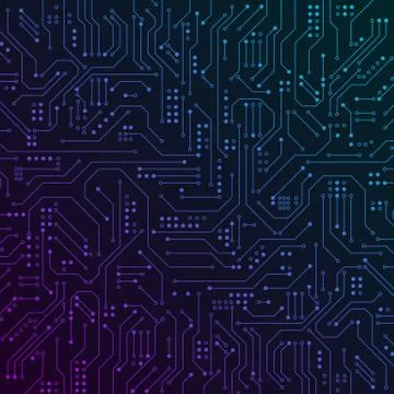 Circuit board illustration. Abstract computer technology. Vector illlustratio Stock Illustration