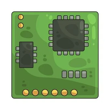 Circuit board illustration 스톡 일러스트