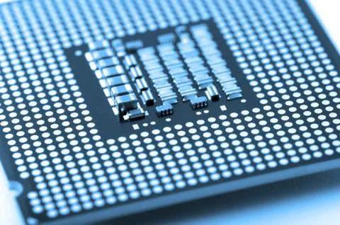 Circuit board of laptop CPU Stock Photos
