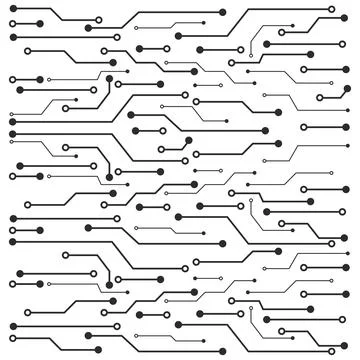 Circuit board line background illustration vector concept Ilustración de archivo