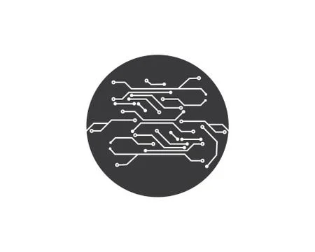Circuit board line concept design illustration Stock Illustration