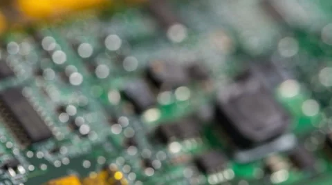 Circuit board macro Stock Footage 48013822