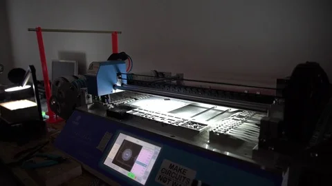 Circuit board making machine, automation industry 4.0 concept 스톡 동영상 122852710