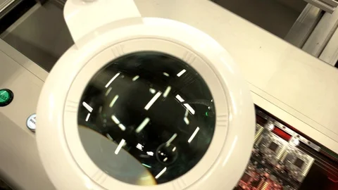 Circuit board making machine manufacturing, industry 4.0 concept 스톡 동영상 123356987