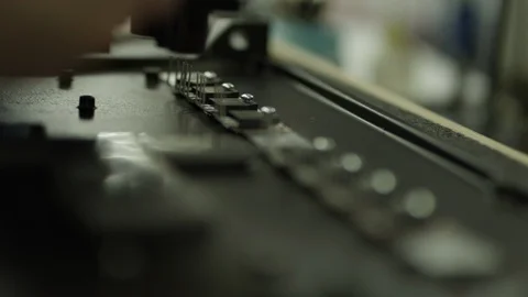 A Circuit board manufacturing shallow depth of field Stock Footage 89722501