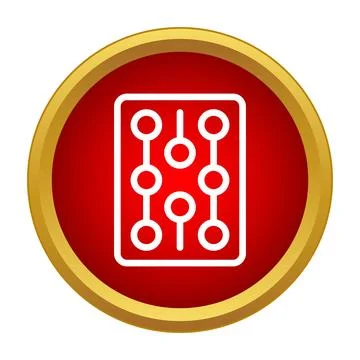 Circuit board microchip connecting dots icon displaying technology Stock-Illustration