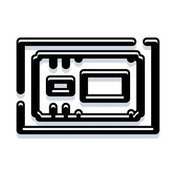 Circuit board microchip creating hardware intelligence concept イラスト素材