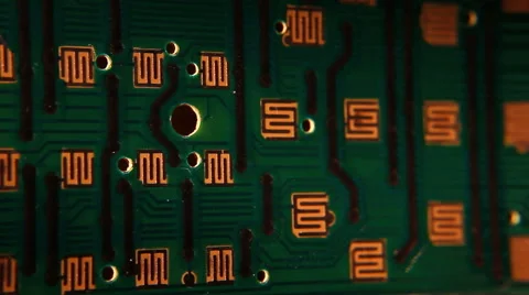 Circuit board microchip resistors Stock Footage 60048047