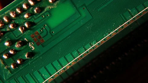 Circuit board microchip resistors Stock Footage 60048126