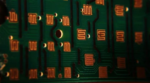 Circuit board microchip resistors Stock Footage 60048152