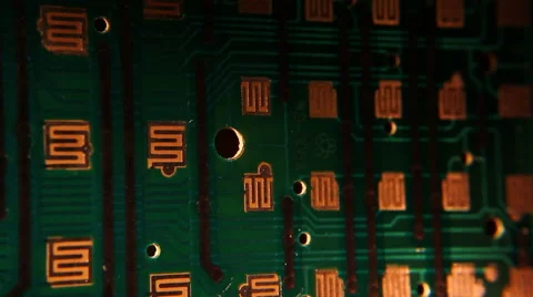 Circuit board microchip resistors Stock Footage 60048184