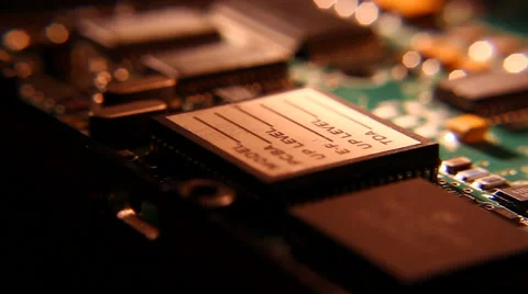 Circuit board microchip resistors Stock Footage 60048327