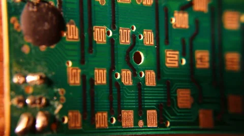 Circuit board microchip resistors Stock Footage 60048430