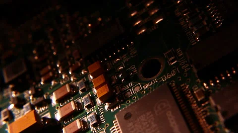 Circuit board microchip resistors Stock Footage 60050962