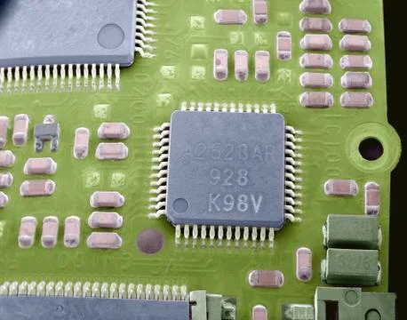 Circuit board microchip, sem Foto stock