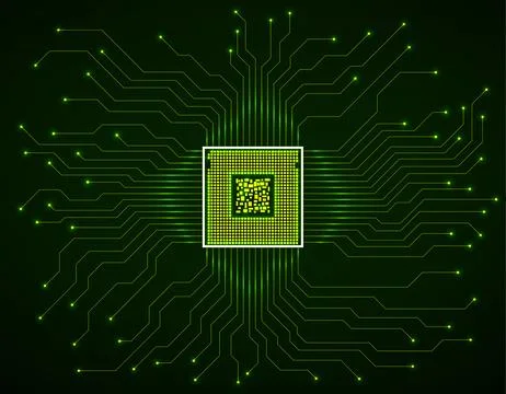 Circuit board. Microprocessor. Microchip. Circuit board. Technology backgro.. Stock Illustration