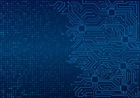 Circuit board minimal pattern. Science vector illustration. Stock Illustration