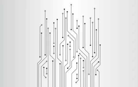 Circuit board minimal pattern. Science vector illustration. Stock Illustration