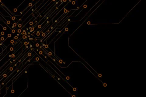 Circuit Board Modern Color Theme Digital Technology Vector Background 库存插图