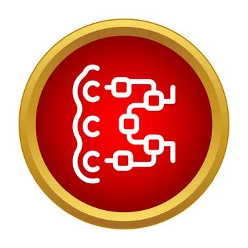 Circuit board network connection system icon Stock Illustration