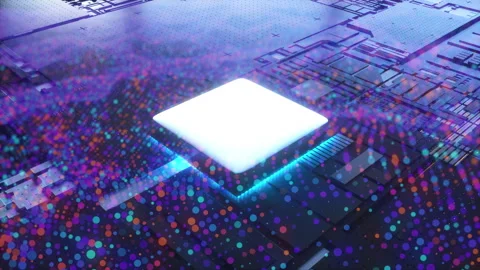 Circuit Board with particles Stock Footage 317016079