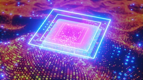 Circuit Board with particles Stock Footage 317016342