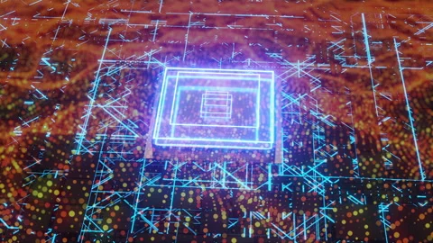 Circuit Board with particles Stock Footage 317016568