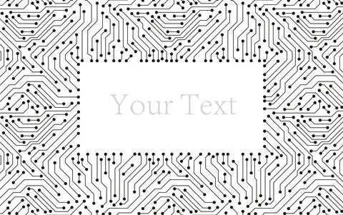 Circuit board pattern, Artificial intelligence concept. vector illustration Stock Illustration