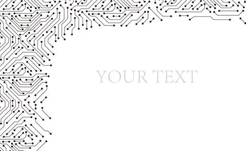Circuit board pattern, PPT cover, Artificial intelligence concept. vector ill Stock Illustration