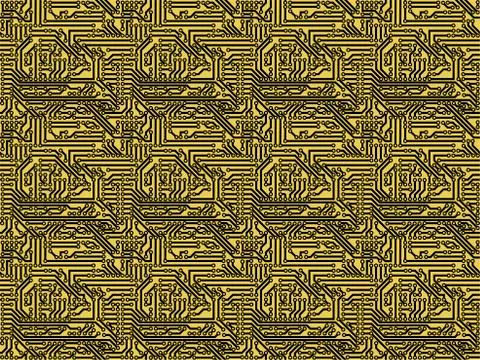 Circuit board pattern with white space. Vector Illustrazione stock